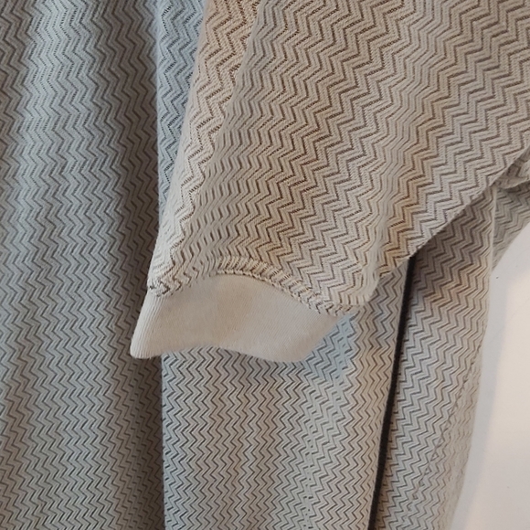 OSCAR DE LA RENTA MENSWEAR | Men's Long Sleeve Polo Shirt Tan - Picture 5 of 7